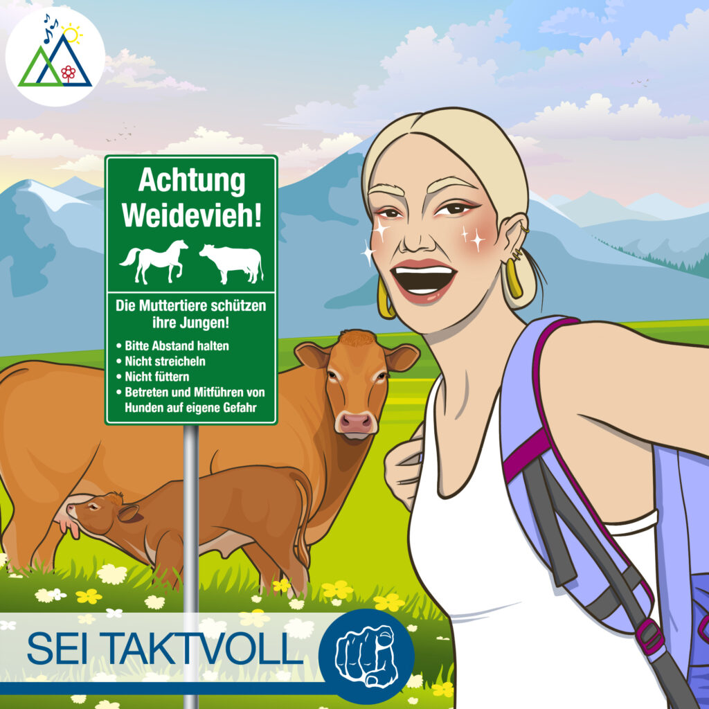 Originelle Postings Mit der Social Media-Kampagne Taktvoll möchte Achensee Tourismus das Bewusstsein für die Umwelt und das richtige Verhalten in der Natur schärfen.