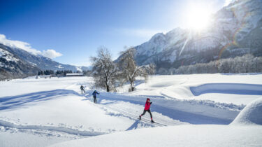 Langlaufen mit Dolomitenblick