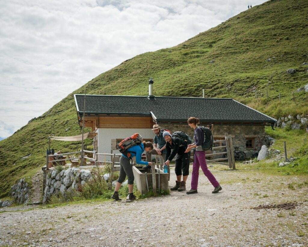 The car can stay at home on a multi-day hut hike on the Wilder Kaiser