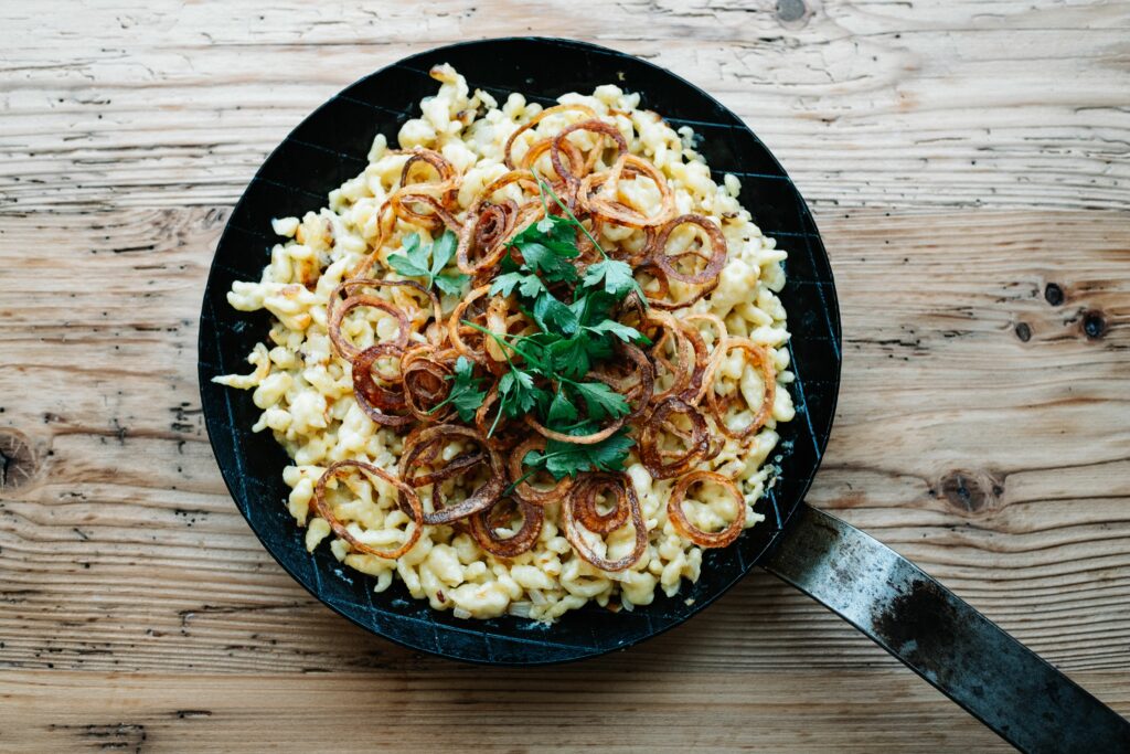 Traditional Tyrolean food "Käsespätzle"