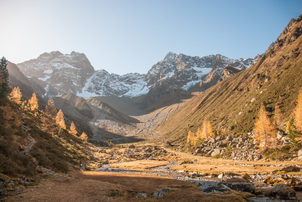 Herbst bei der Tiefenbachalm im Pitztal