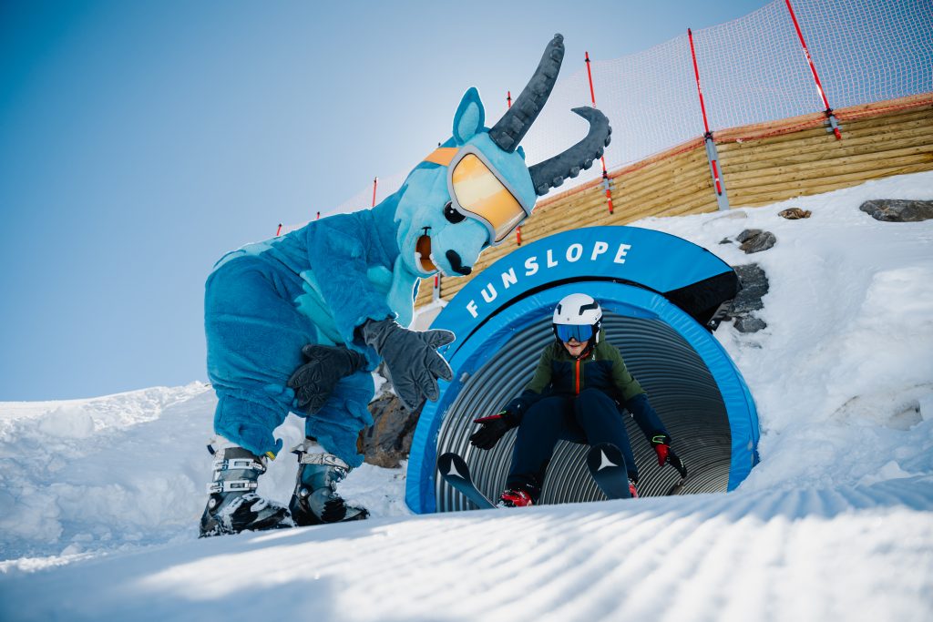 Funslope sul ghiacciaio della valle Kaunertal
