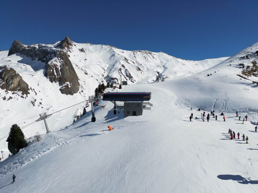 Visualizzazione della nuova stazione a monte Sassgalun