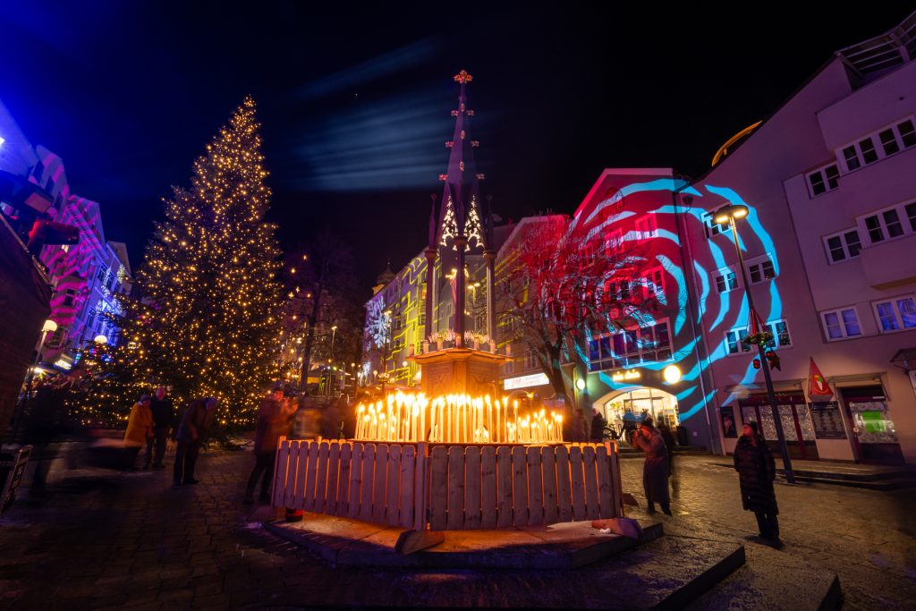1000 Lichter in Kufstein, Unterer Stadtplatz