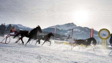 Trabrennfahrer in St. Johann in Tirol