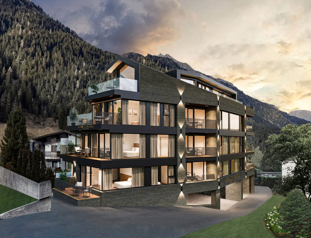 Visualisierung vom neuen Chalet Ischgl
