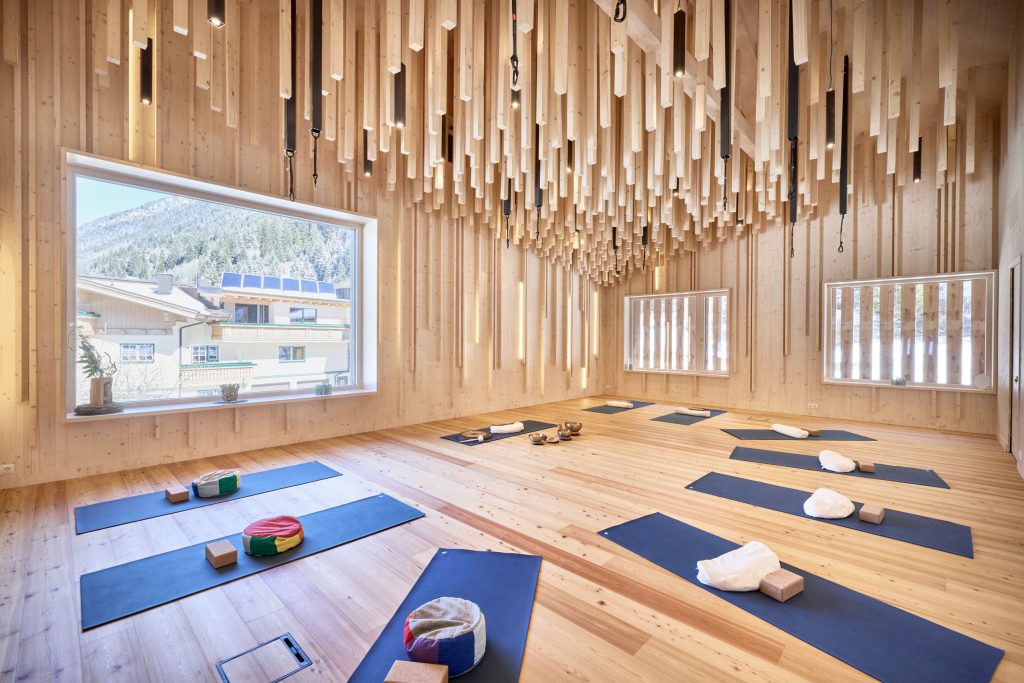 Yoga Raum im Biohotel Stillebach im Pitztal